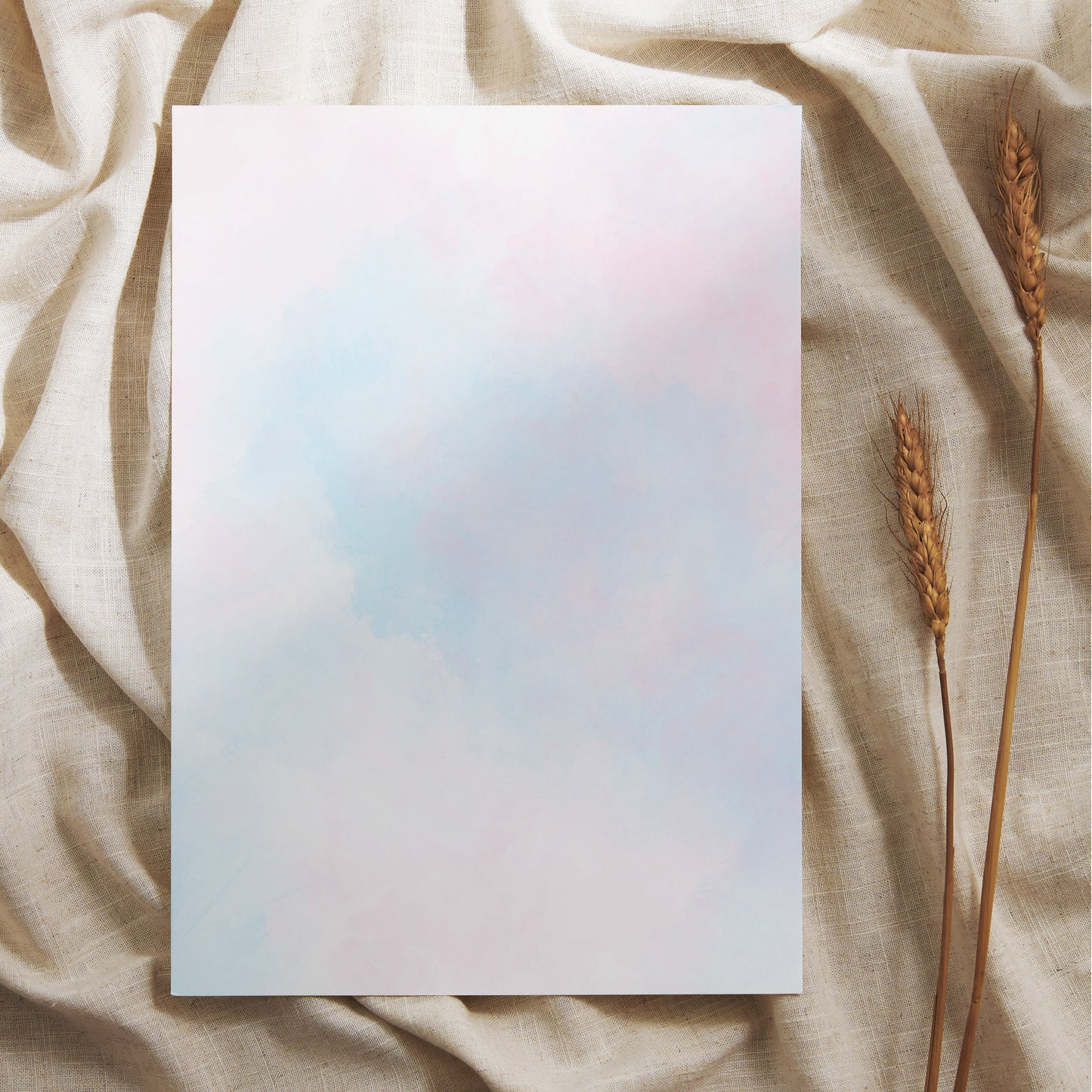 Briefpapier Set "Aquarellwolken" + passende Umschläge