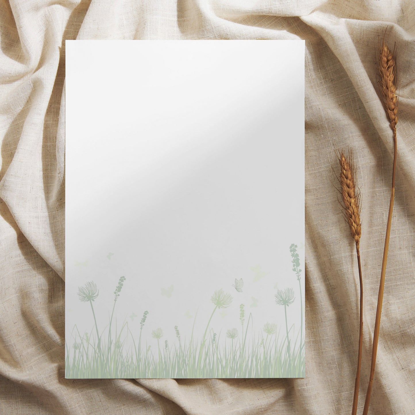 Briefpapier Set "Wiese und Blumen" + passende Umschläge