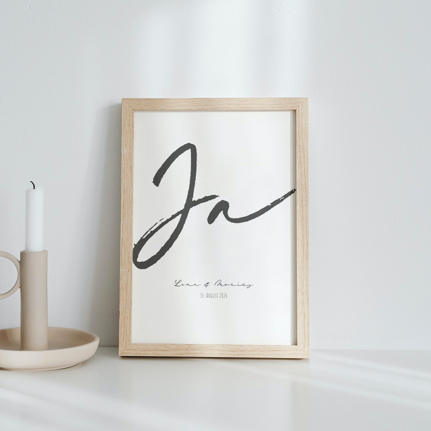 Personalisiertes Poster mit Eurem "Ja", Hochzeitsposter