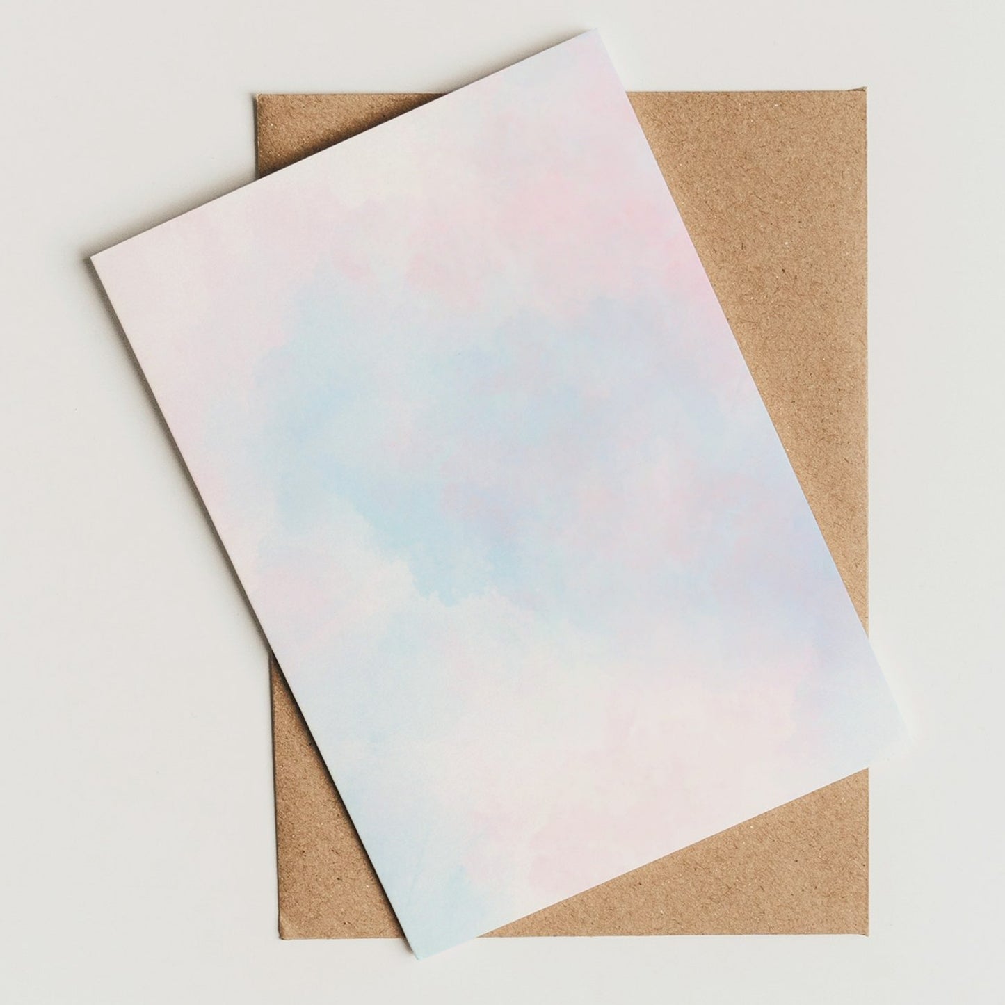 Briefpapier Set "Aquarellwolken" + passende Umschläge