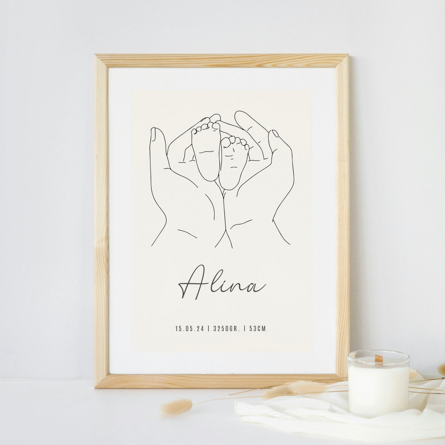 Personalisiertes Poster: Geburtsposter mit Kindername