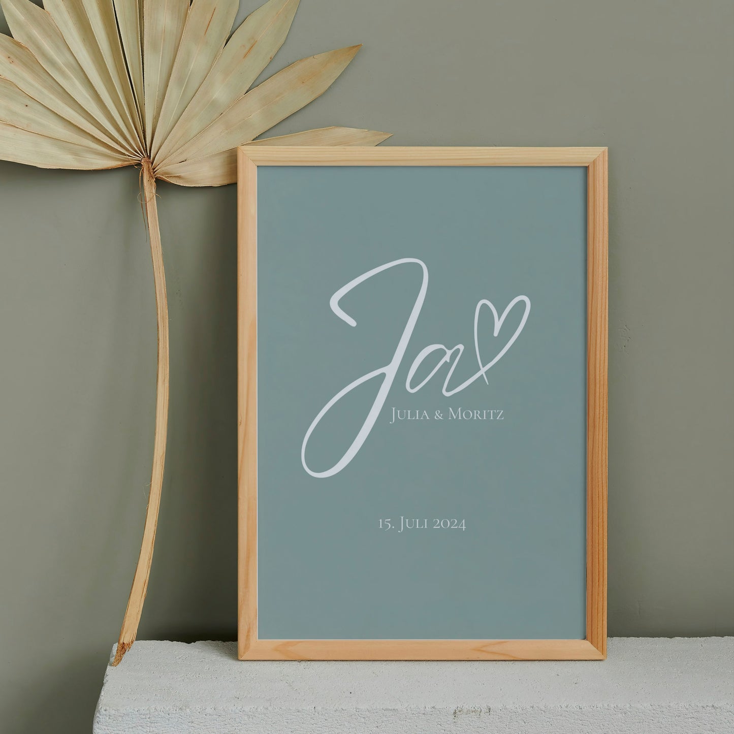 Personalisiertes Poster mit Eurem "Ja", Hochzeitsposter