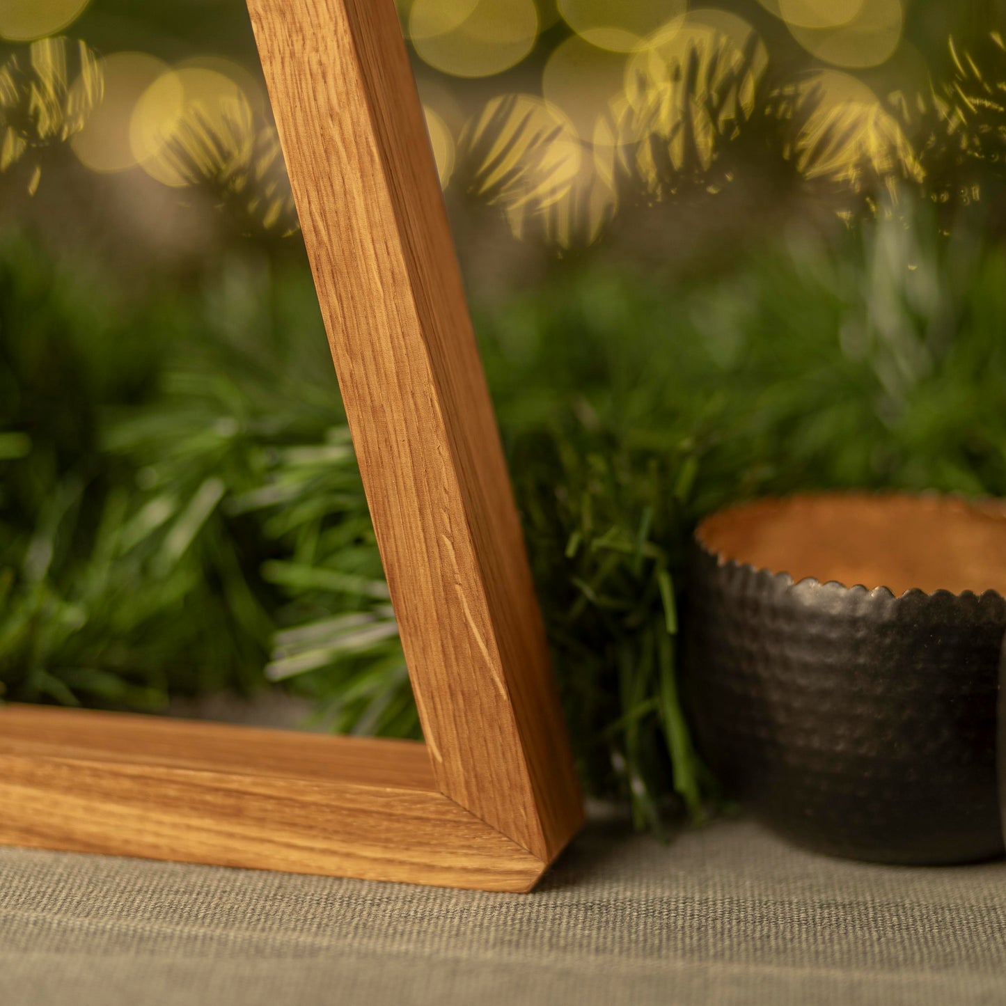 Minimalistische Tanne aus Eichenholz – 60 cm Skandi-Design für Weihnachten