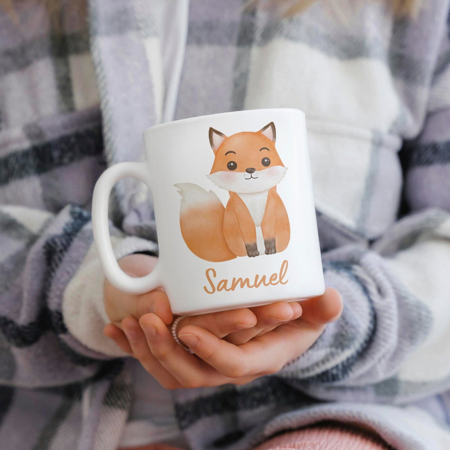 Personalisierbare Kindertasse: Tiermotiv + Kindername