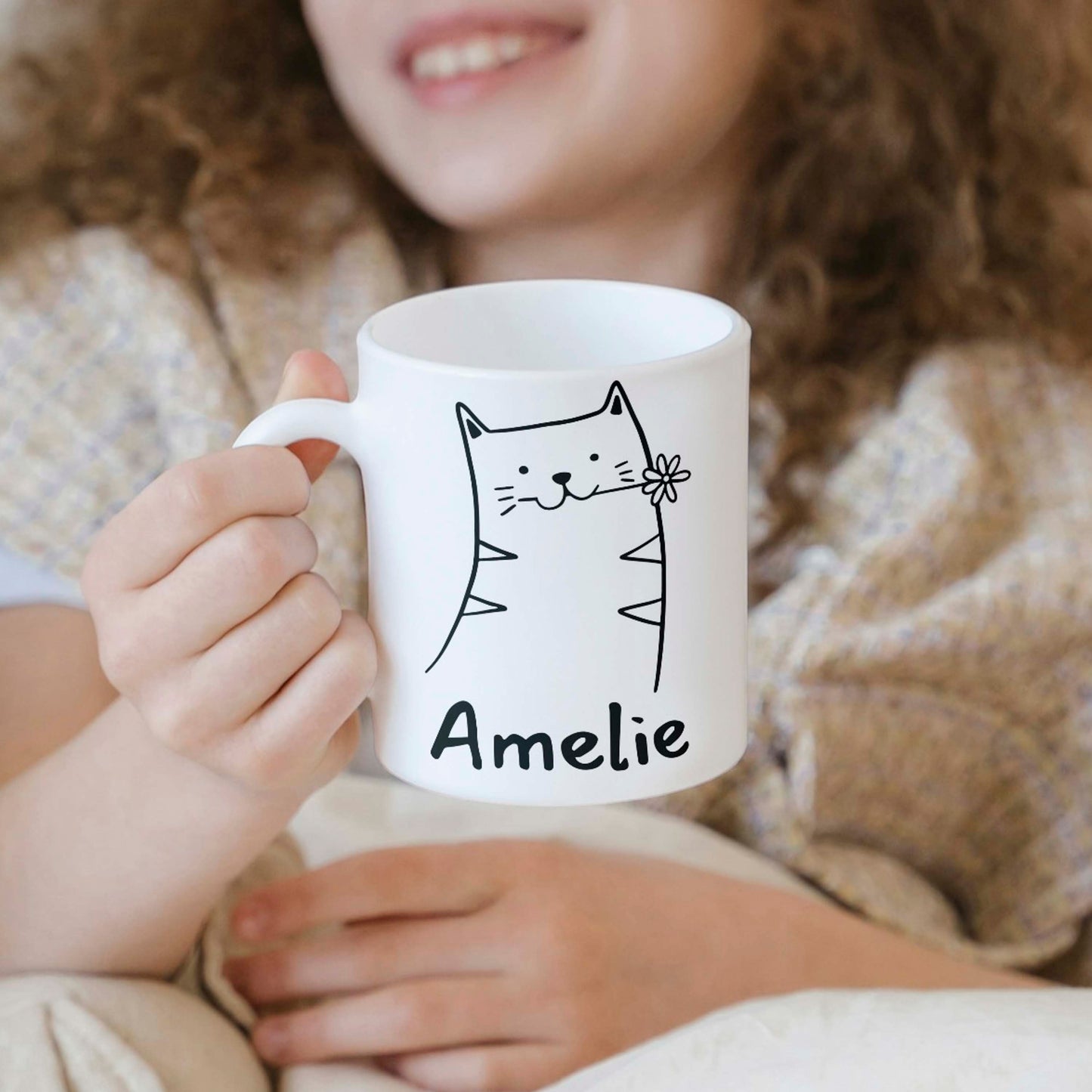 Personalisierbare Kindertasse: Tiermotiv + Kindername