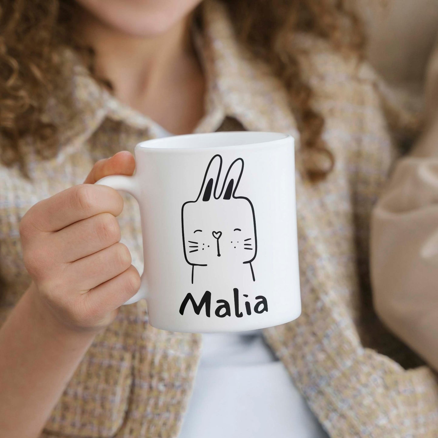 Personalisierbare Kindertasse: Tiermotiv + Kindername