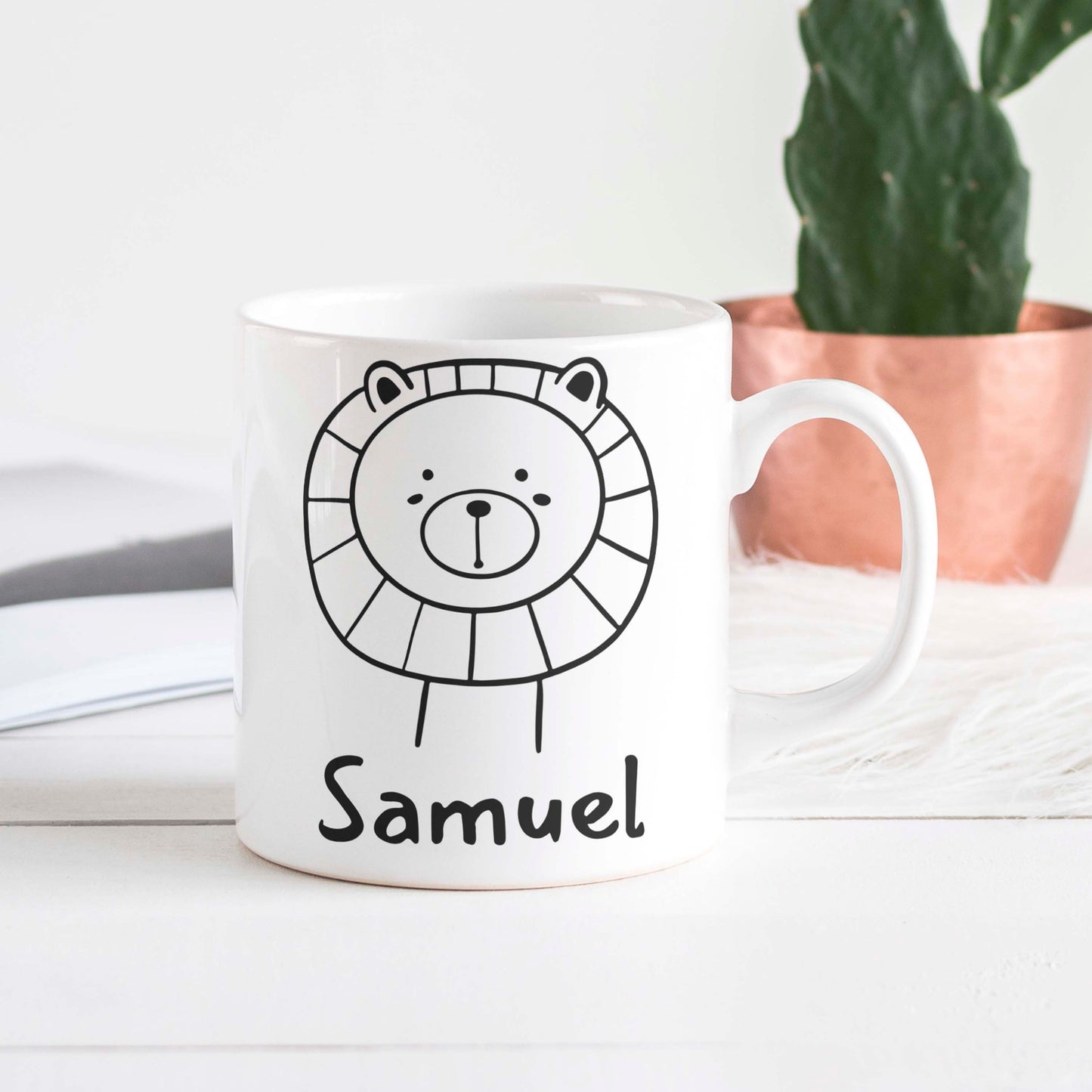 Personalisierbare Kindertasse: Tiermotiv + Kindername