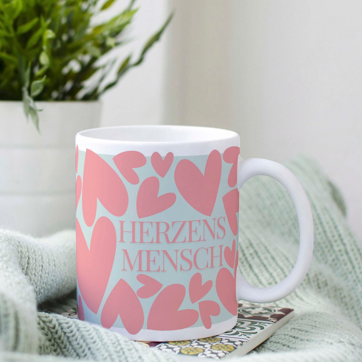 Tasse: Herzensmensch ♥️ vollflächiges Design