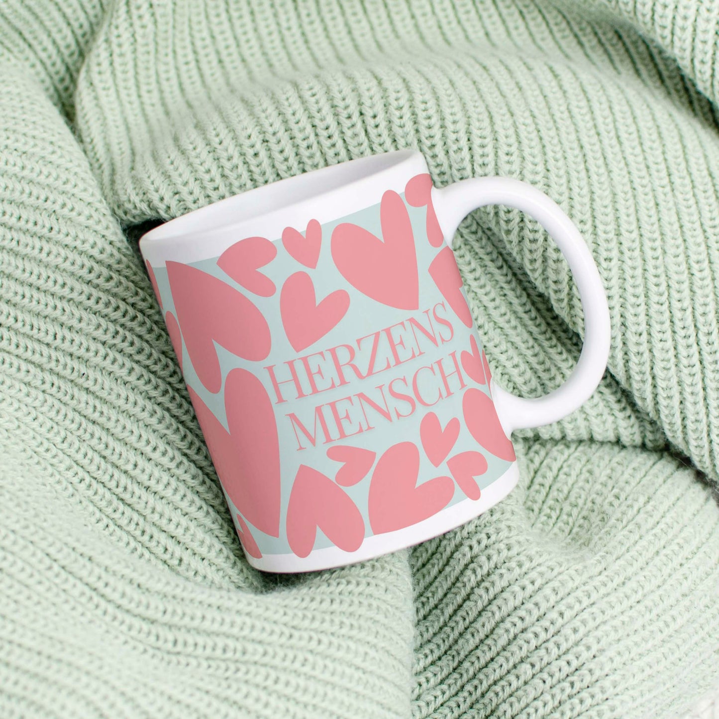 Tasse: Herzensmensch ♥️ vollflächiges Design