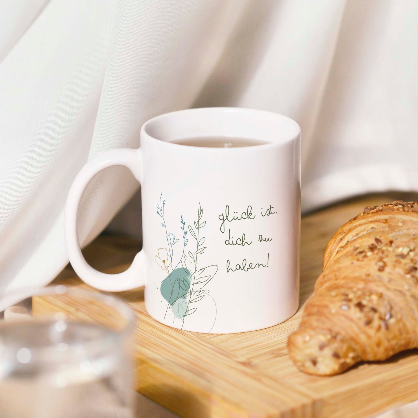 Tasse: Glück ist, Dich zu haben!