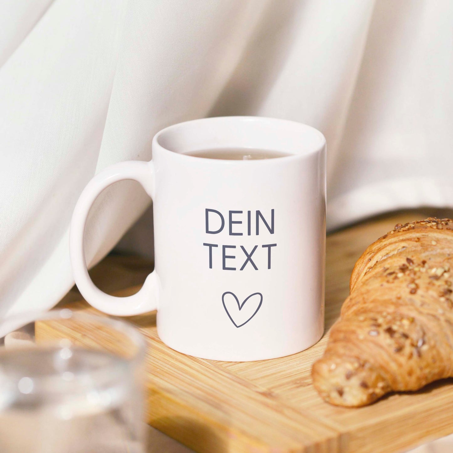 Personalisierbare Tasse: Dein Text mit Herz ♥️