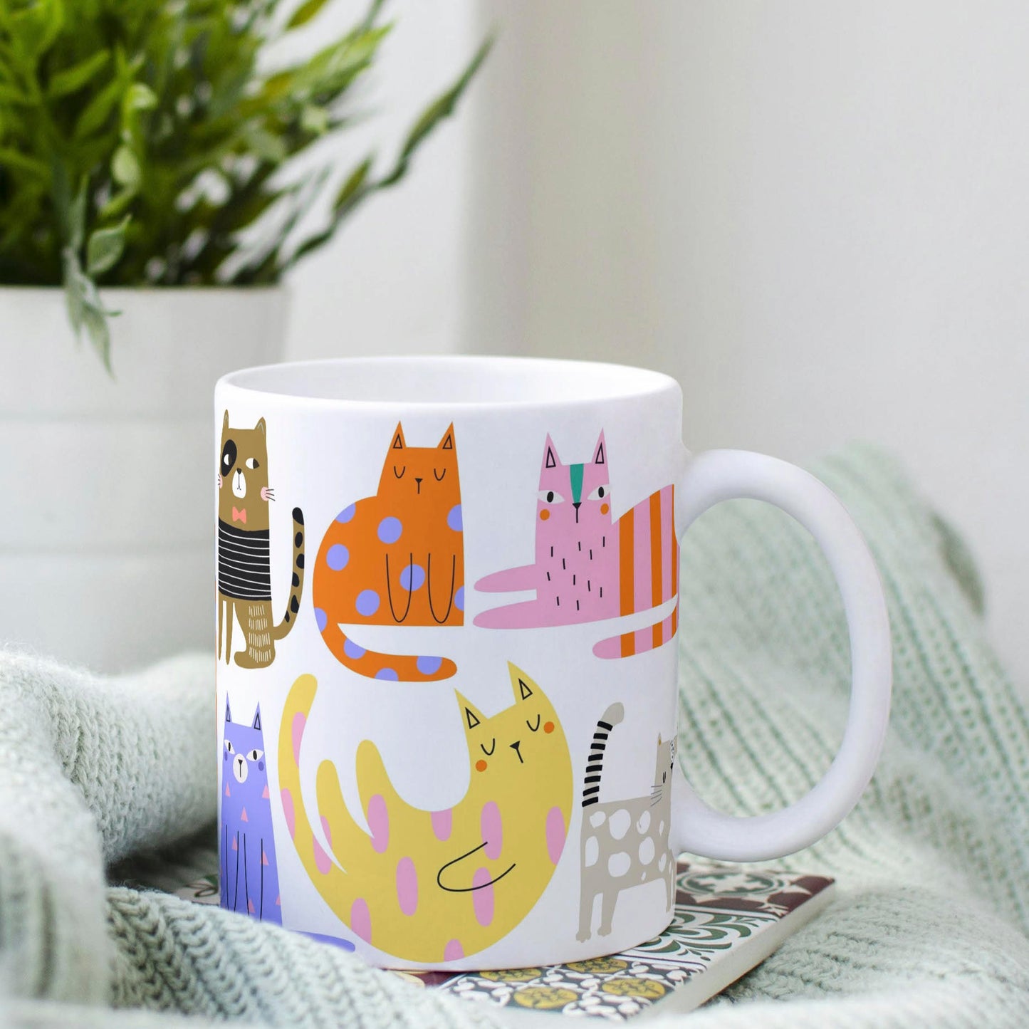 Tasse: bunte Katzen 🐾
