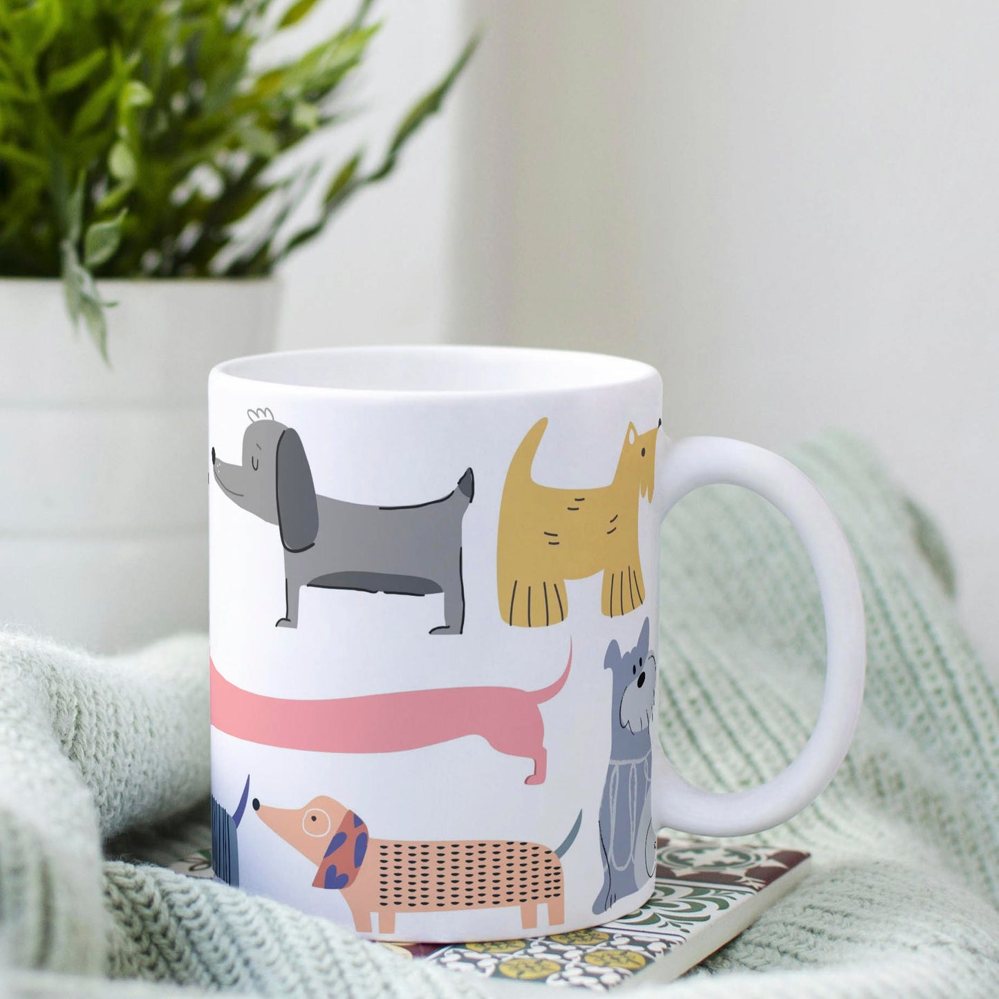 Personalisierbare Tasse: bunte Hunde 🐶