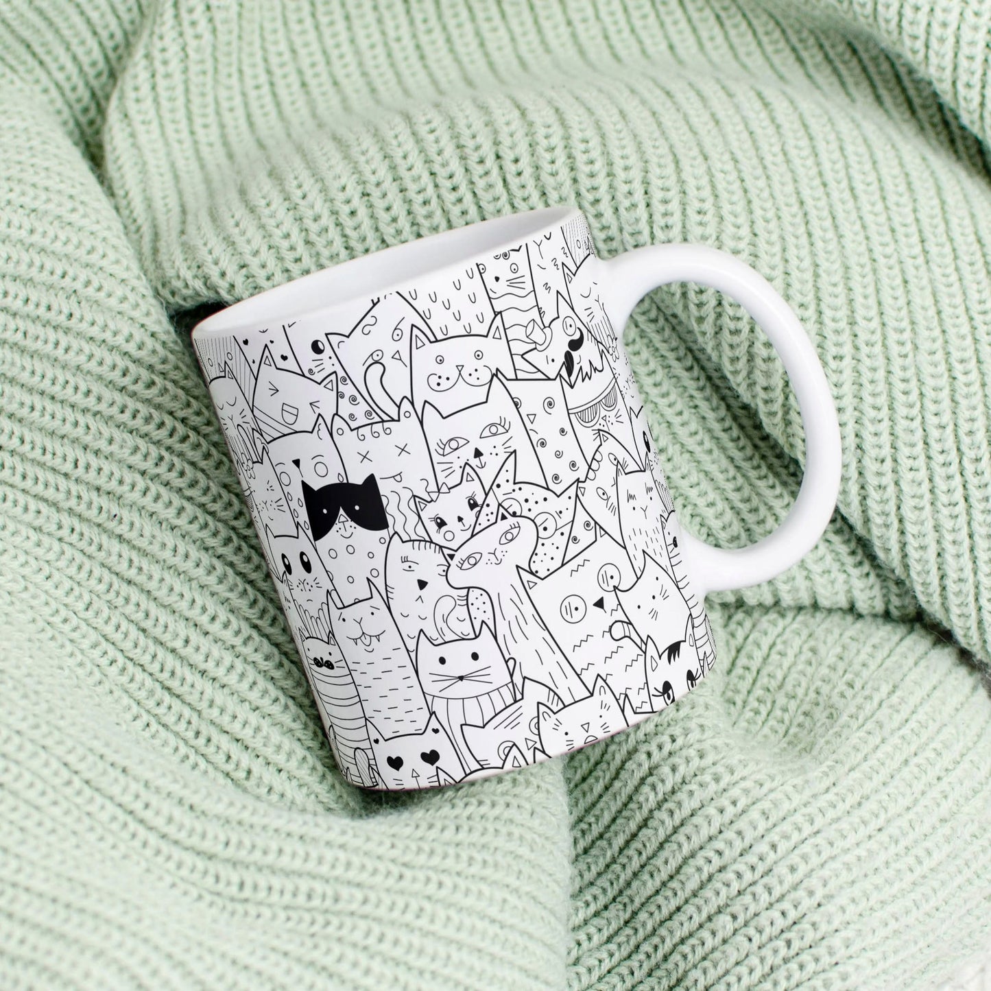 Tasse: Katzenchaos - Wimmelbild 🐈
