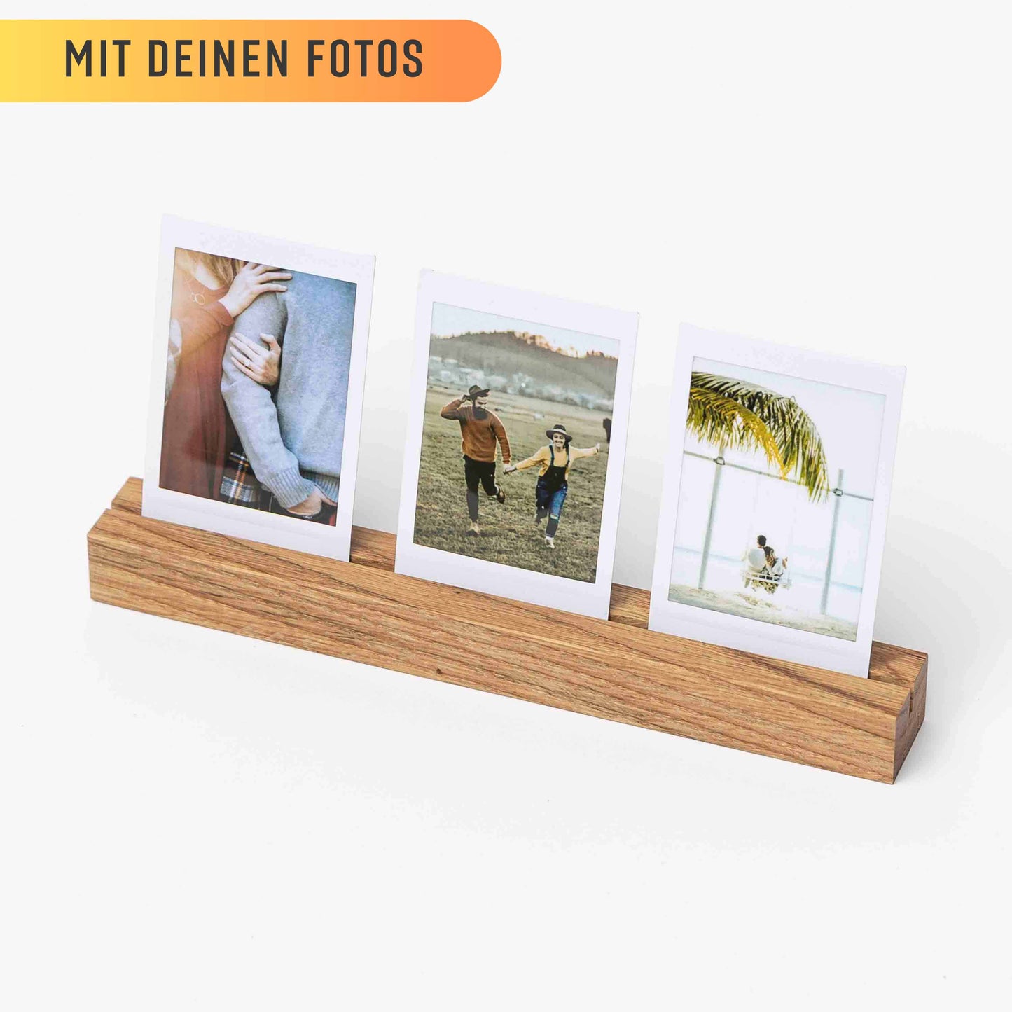 Fotohalter aus Eichenholz, 20cm