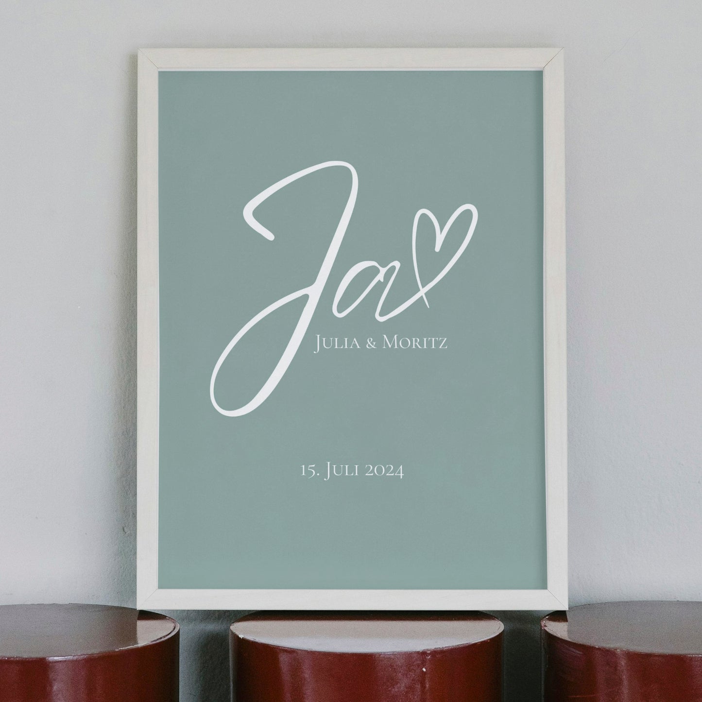 Personalisiertes Poster mit Eurem "Ja", Hochzeitsposter