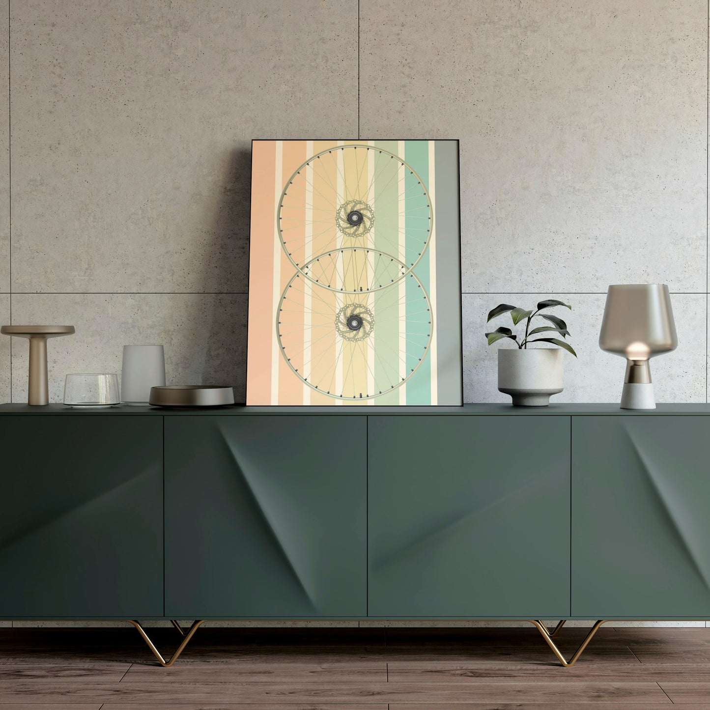 Poster: Fahrrad, Speichen