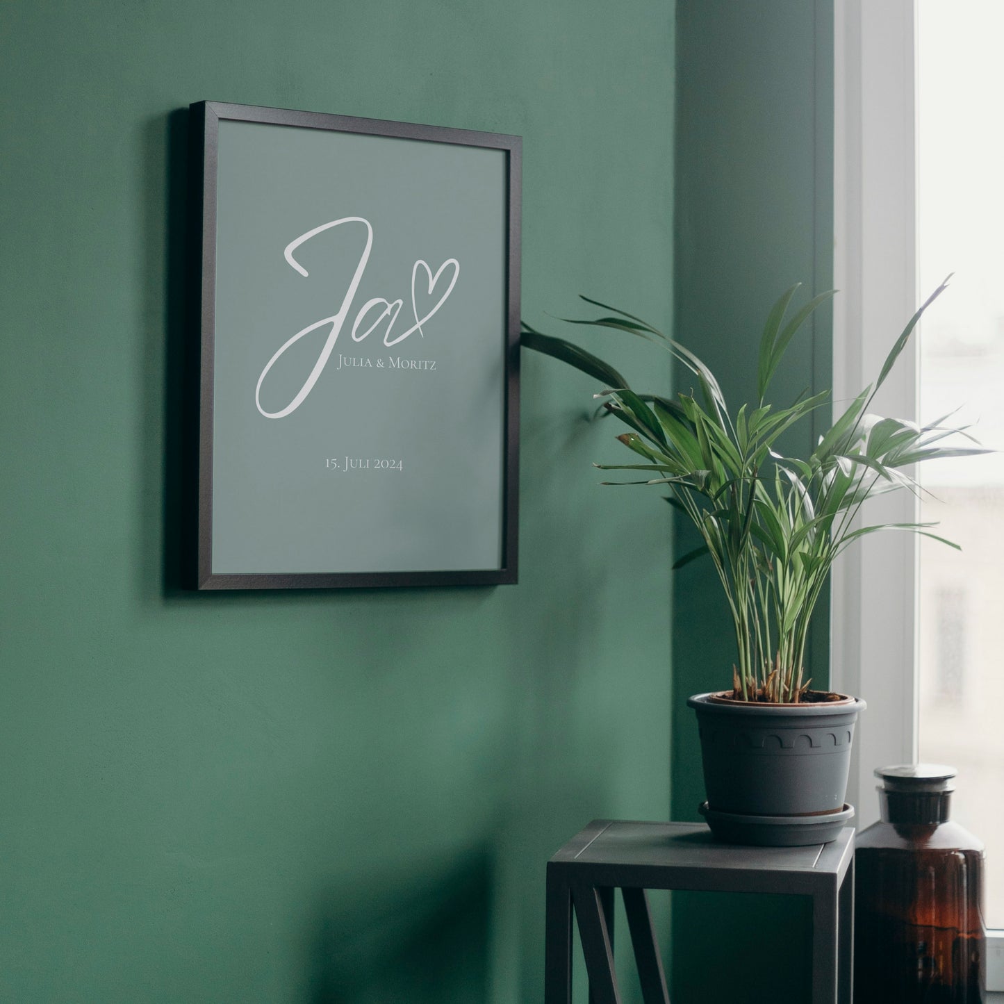 Personalisiertes Poster mit Eurem "Ja", Hochzeitsposter