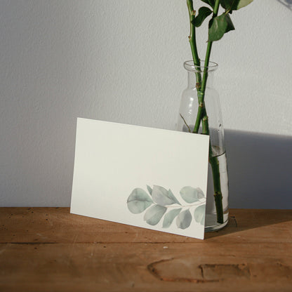 Briefpapier Set "Eukalyptus" + passende Umschläge