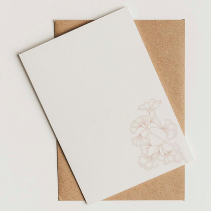 Briefpapier Set "Ginkgo" + passende Umschläge