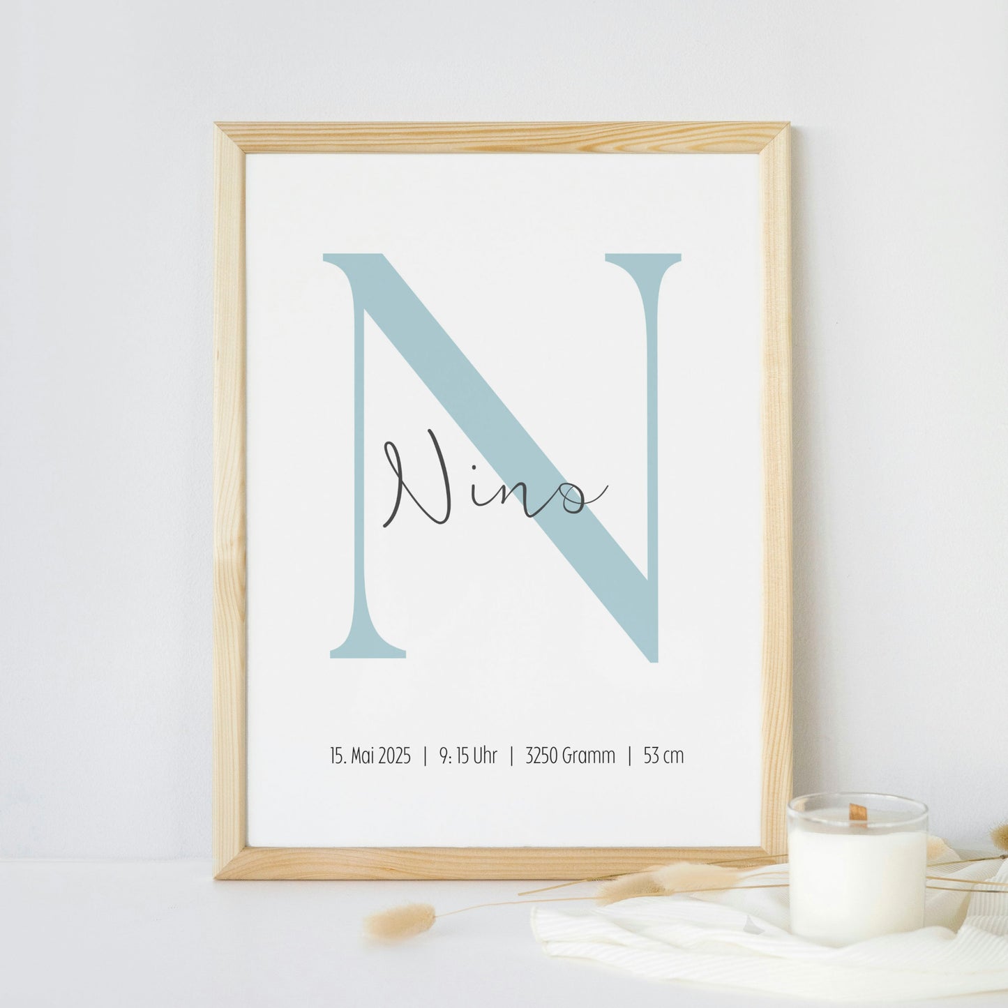 Personalisiertes Poster: Geburtsposter mit Kindername