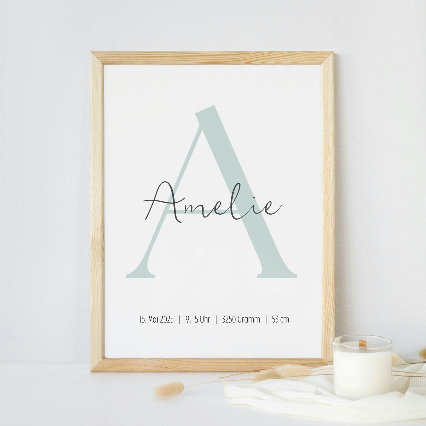 Personalisiertes Poster: Geburtsposter mit Kindername