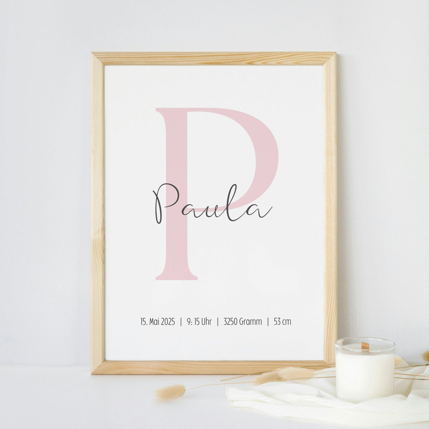Personalisiertes Poster: Geburtsposter mit Kindername