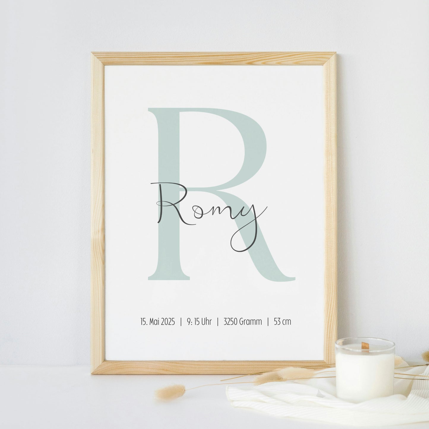 Personalisiertes Poster: Geburtsposter mit Kindername