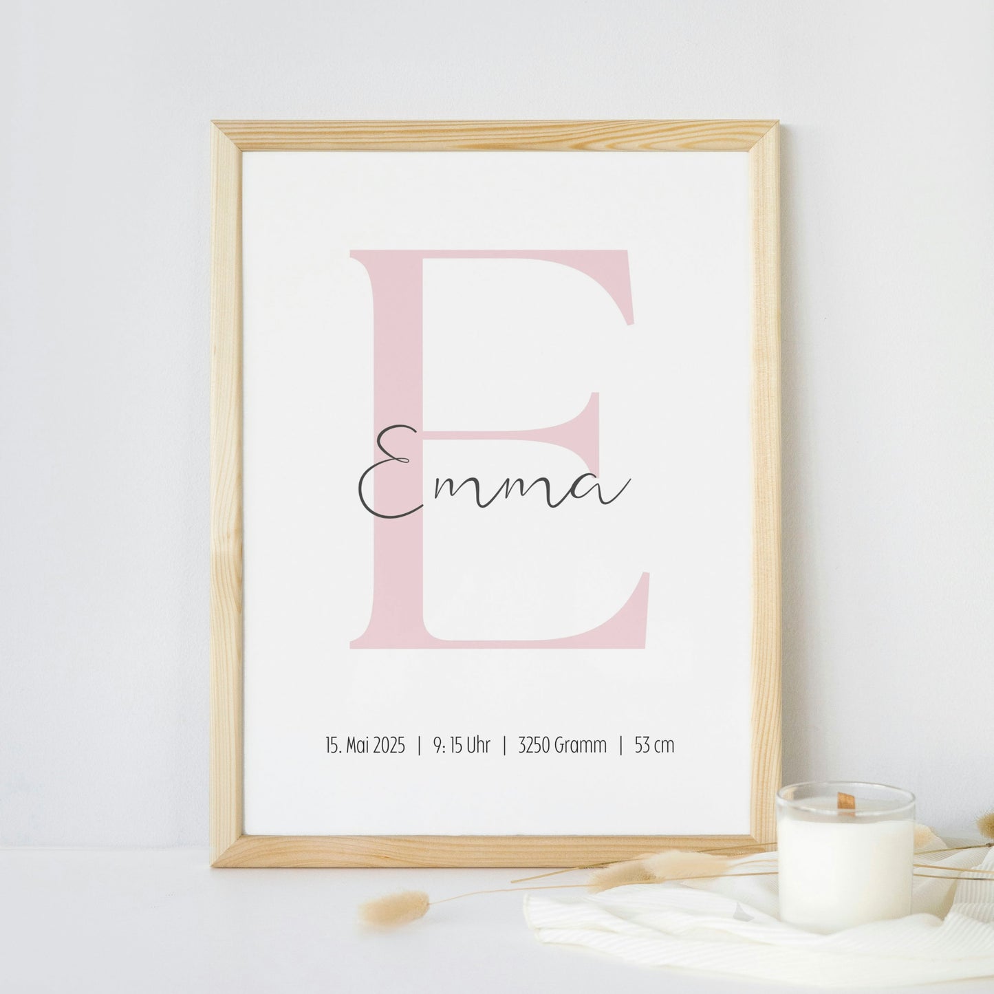 Personalisiertes Poster: Geburtsposter mit Kindername