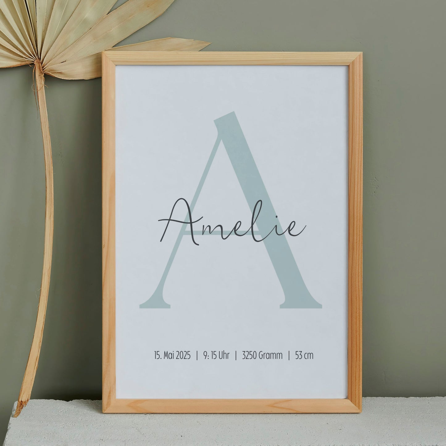 Personalisiertes Poster: Geburtsposter mit Kindername