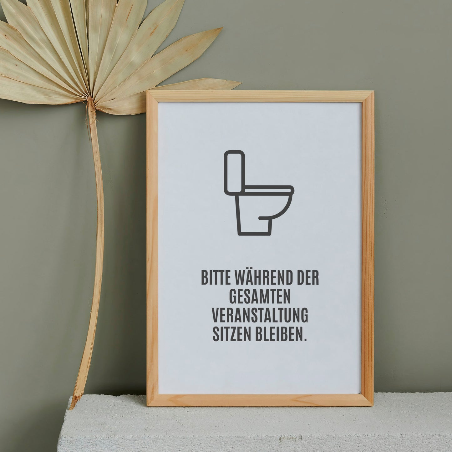 Poster: Hinweis Toilette, Sitzpinkler