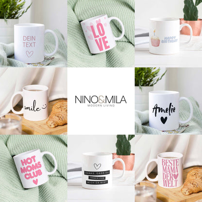 Personalisierbare Tasse: Dein Text mit Herz ♥️
