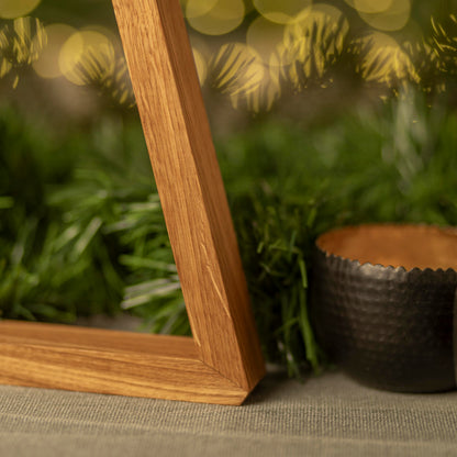 Minimalistische Tanne aus Eichenholz – 60 cm Skandi-Design für Weihnachten