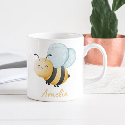 Personalisierbare Kindertasse: Tiermotiv + Kindername