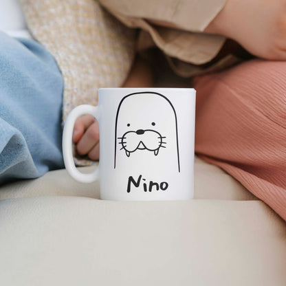Personalisierbare Kindertasse: Tiermotiv + Kindername