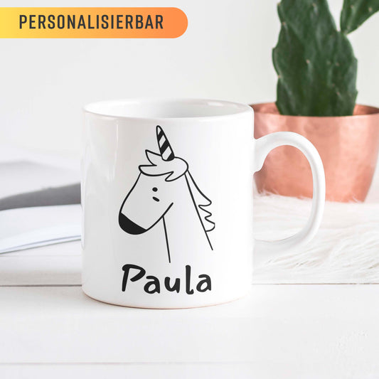 Personalisierbare Kindertasse: Tiermotiv + Kindername