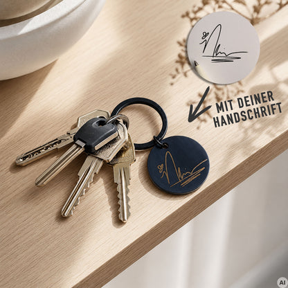 Personalisierter Schlüsselanhänger mit Deiner Handschrift als Gravur