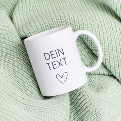 Personalisierbare Tasse: Dein Text mit Herz ♥️