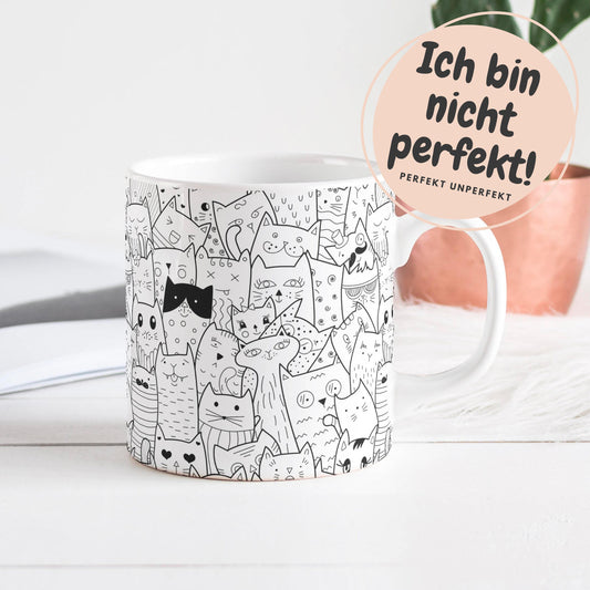 Tasse: Katzenchaos - Wimmelbild 🐈 PERFEKT UNPERFEKT