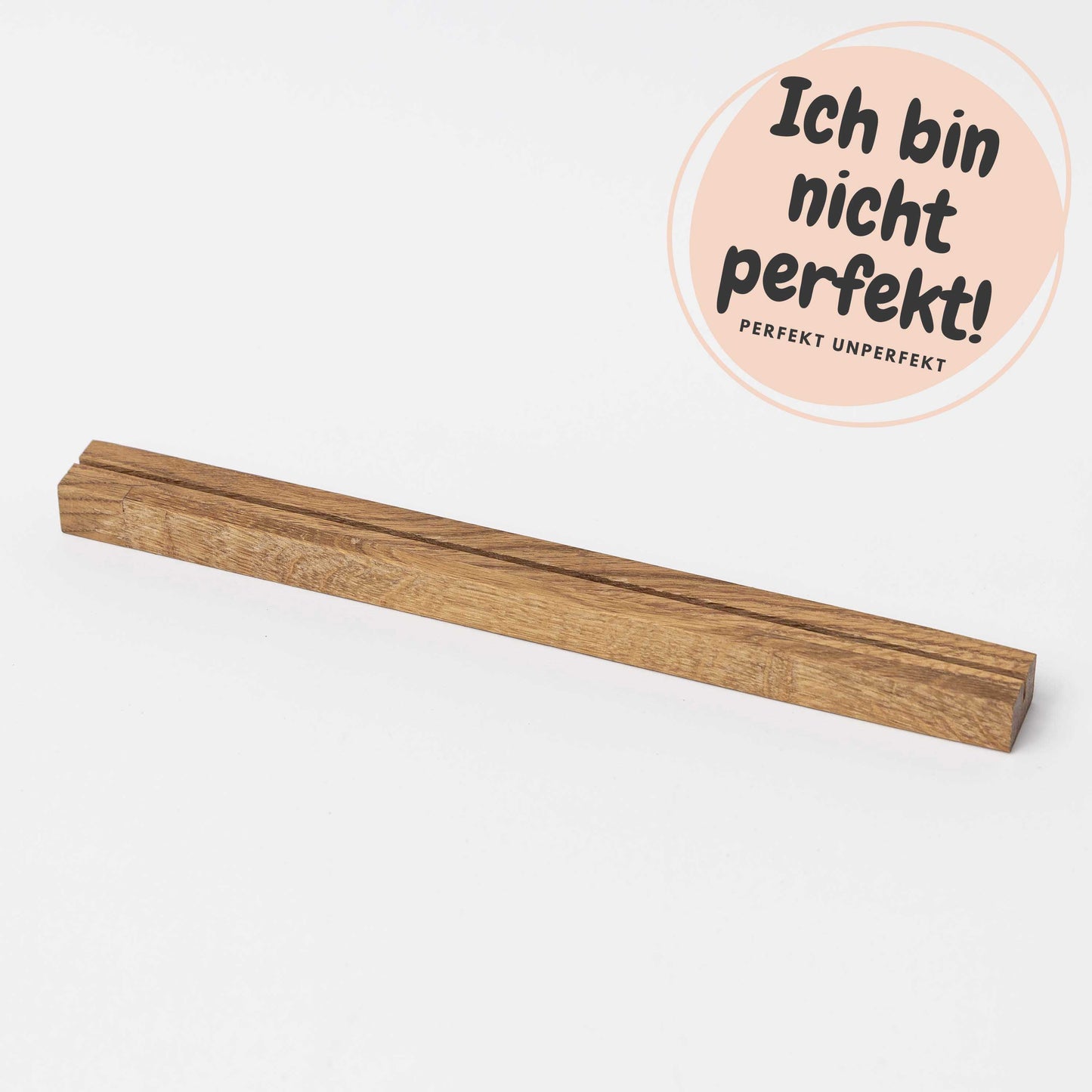 Fotohalter aus Eichenholz, 1 Reihe, 30cm, PERFEKT UNPERFEKT
