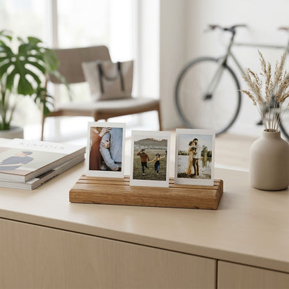 Fotohalter aus Eichenholz, DELUXE Serie, 20cm, 3 Reihen