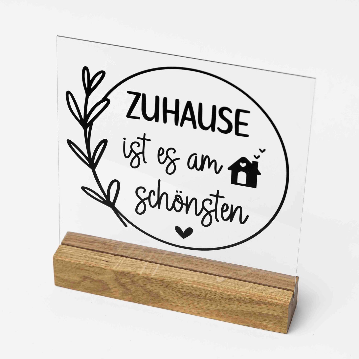 Dekorativer Aufsteller aus Eichenholz für Dein Zuhause