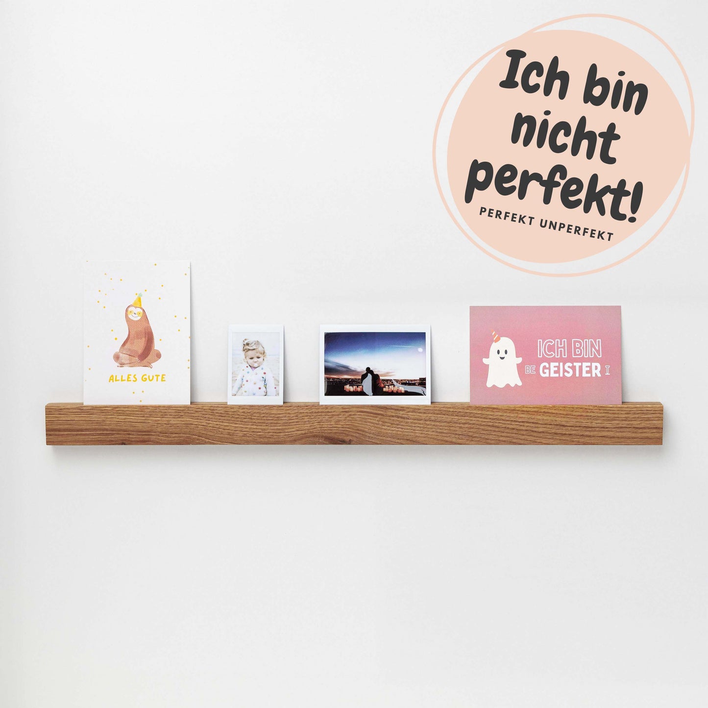 Fotohalter zum Aufhängen aus Eichenholz, 60cm, PERFEKT UNPERFEKT