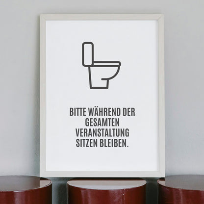 Poster: Hinweis Toilette, Sitzpinkler