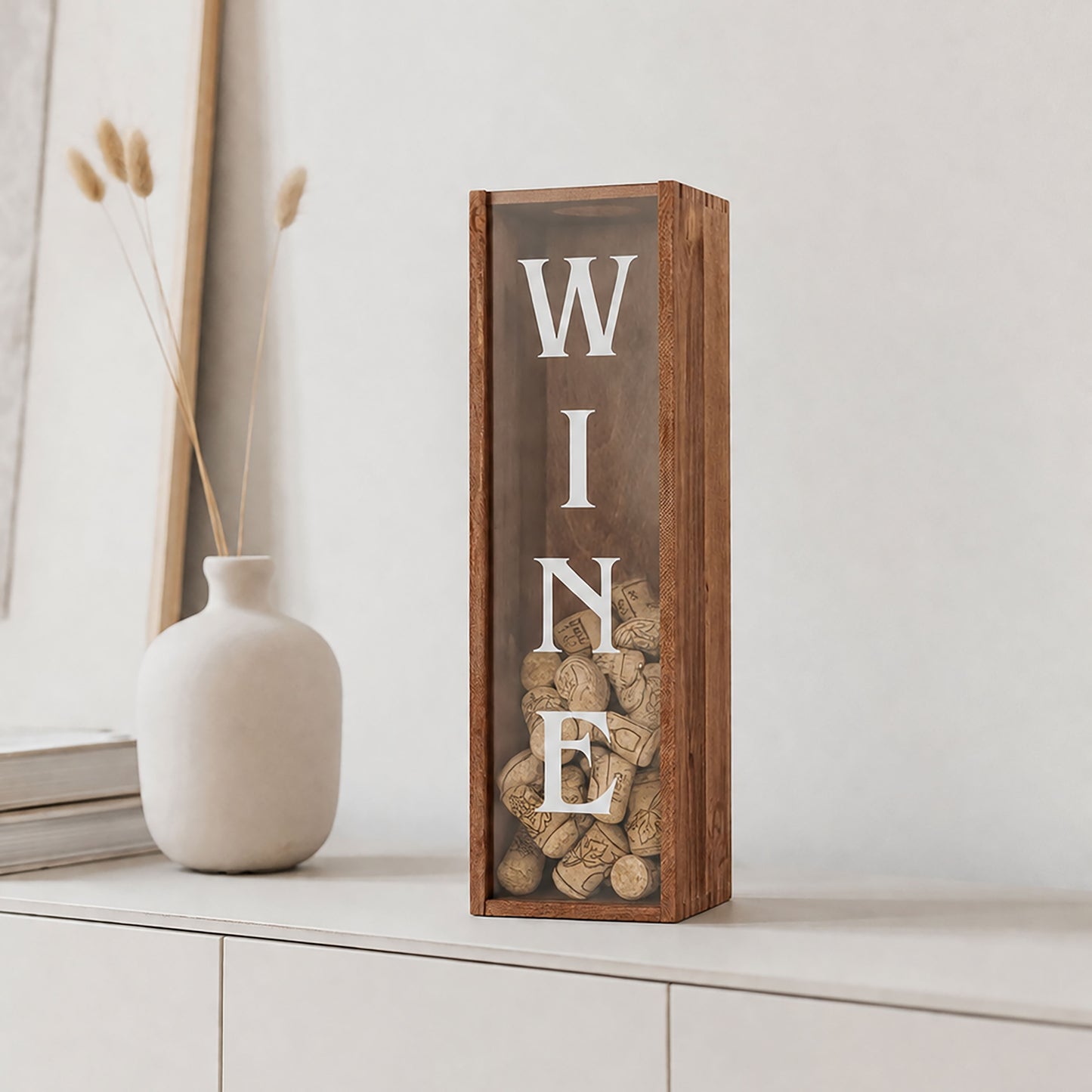 Korkensammler Box, Weinkiste mit individuellem Aufdruck