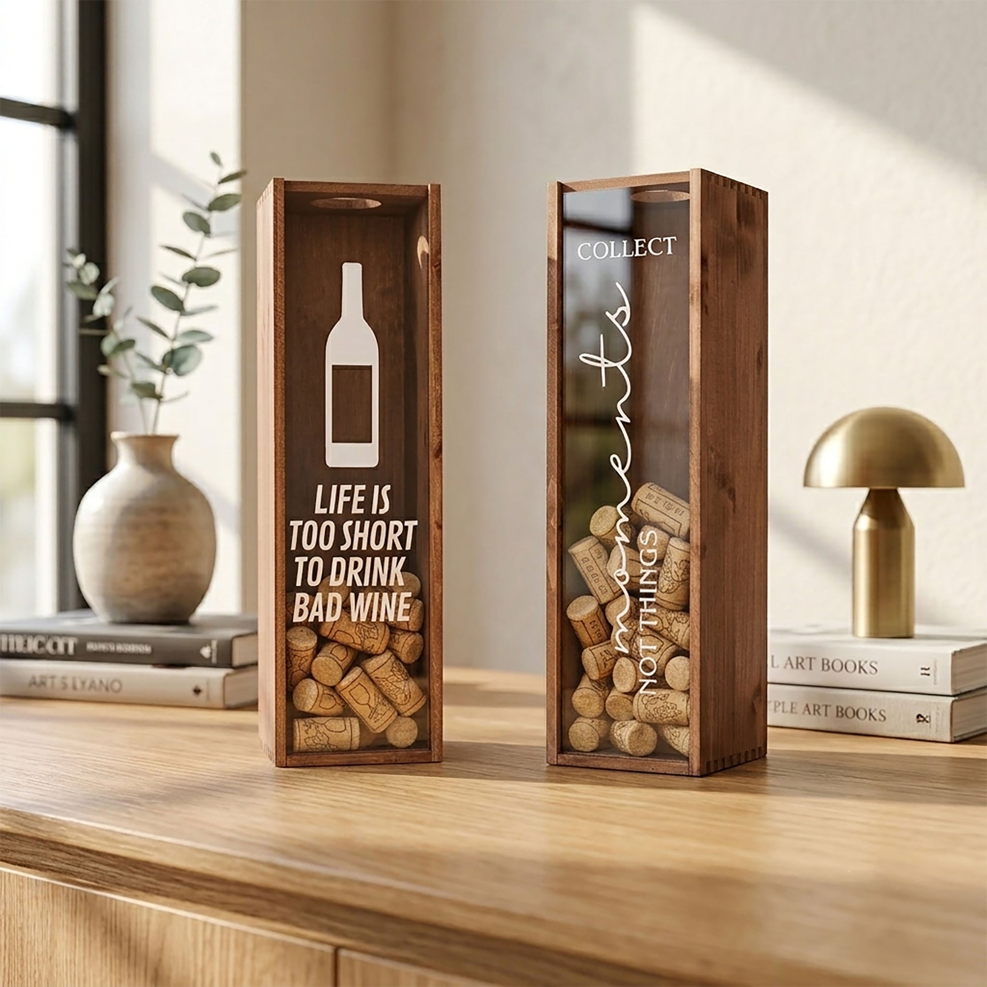 Korkensammler Box, Weinkiste mit individuellem Aufdruck – NINOundMILA