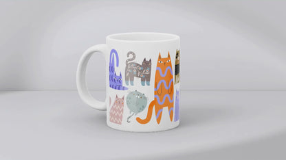 Tasse: bunte Katzen 🐾