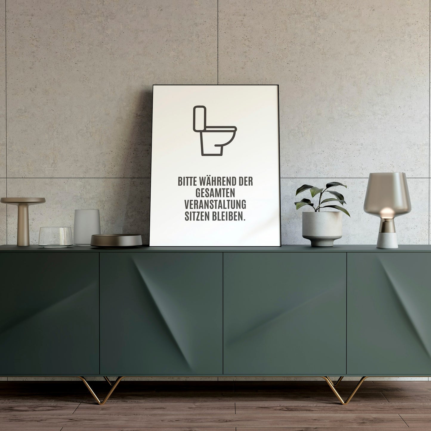 Poster: Hinweis Toilette, Sitzpinkler